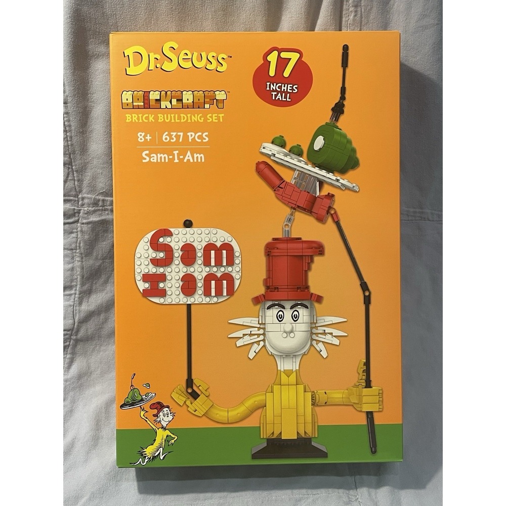 NEW Dr. Seuss Sam I Am - Green Eggs & Ham - Brickcraft - 637 Piece Building Set